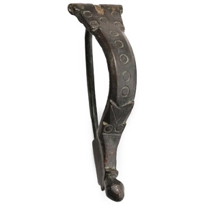 Large Roman Decorated Bronze Bow Brooch
