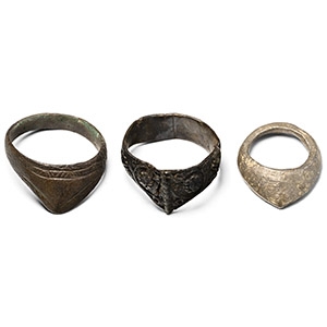 Byzantine Bronze Archers Thumb Ring Group