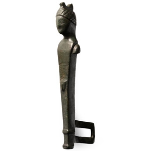 Roman Bronze Figural Lock Hasp