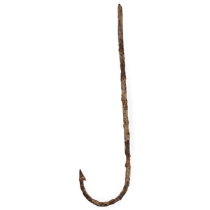 Large Roman Iron Barbed Fish Hook