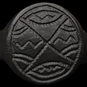 Tudor Period Bronze Ring with Waves