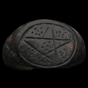Medieval Bronze Ring with Pentagram