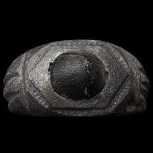 Roman Bronze Ring with Cabochon