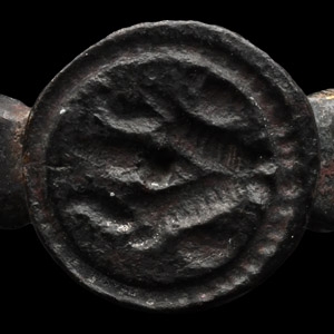 Roman Bronze Ring with Animal