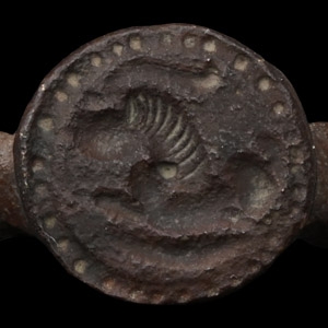 Roman Bronze Ring with Animal
