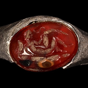 Roman Leda and the Swan Carnelian Gemstone