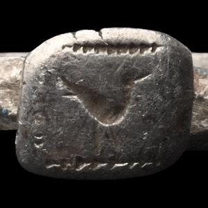 Byzantine Silver Ring with Dove