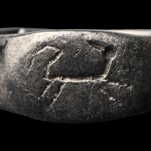 Dark Age Silver Ring with Animal