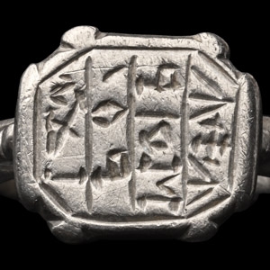 Post Medieval Silver Ring with Symbols
