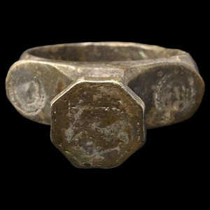 Medieval Silver Ring with Letter M