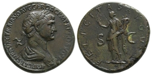 Trajan AE Sestertius.