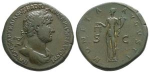 Hadrian AE Sestertius.