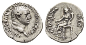 Vespasian AR Denarius.