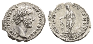 Antoninus Pius AR Denarius.