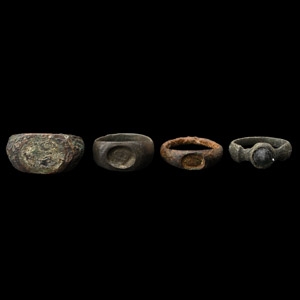 Roman Bronze and Iron Ring Group