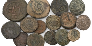 Group of Fifteen [15] Greek and Other Ancient AE Coins.