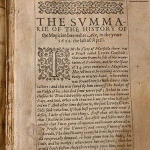 Stuart Period Skin-Covered Witchcraft Book About a Penitent Woman Seduced by a Magician that Made her to Become a Witch