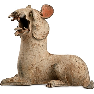 Life-Size Chinese Han Tomb Guardian Terracotta Dog