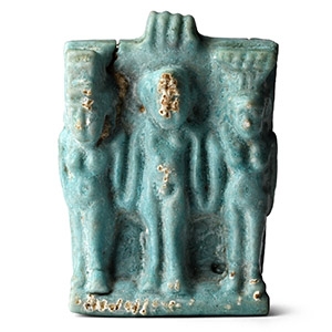 Egyptian Faience Triad Amulet