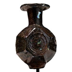 Roman Decorated Mould Blown Glass Amphoriskos