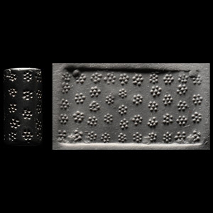 Syrian Haematite Cylinder Seal with Rosettes