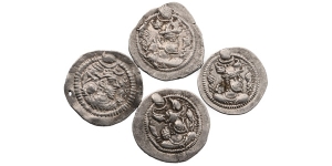 Group of Four [4] Sasanian Kingdom AR Drachms.