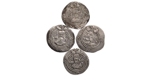 Group of Four [4] Sasanian Kingdom AR Drachms.