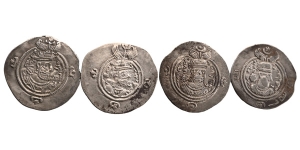 Group of Four [4] Sasanian Kingdom AR Drachms.