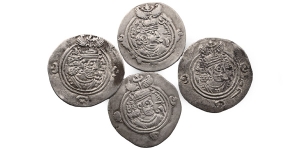 Group of Four [4] Sasanian Kingdom AR Drachms.