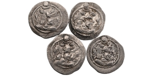 Group of Four [4] Sasanian Kingdom AR Drachms.