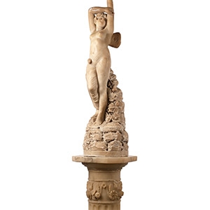 Large Marble Standing Nymph on a Stand