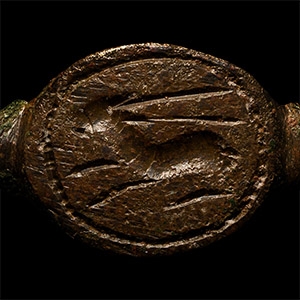 Parthian Bronze Engraved Ring