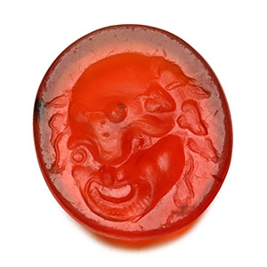 Roman Carnelian Gemstone of a Theatre Mask