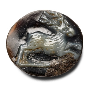 Roman Sardonyx Cameo of a Leaping Stag