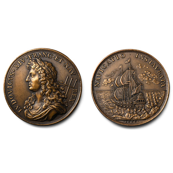 France. Louis XIV AE Restrike Medal.