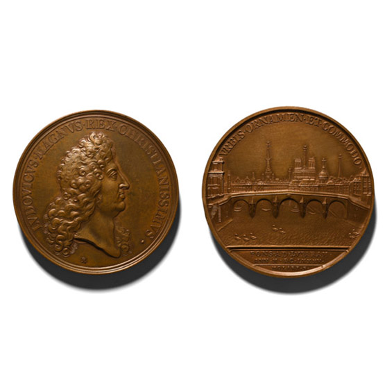 France. Louis XIV AE Restrike Medal.