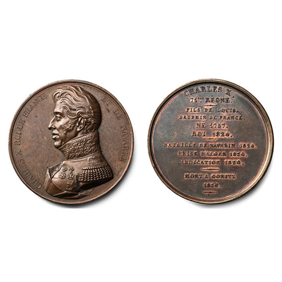 France. Charles X AE Medal.