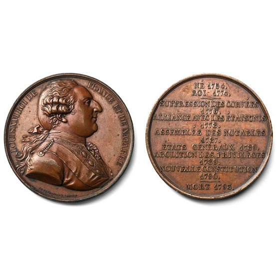 France. Louis XVI AE Medal.