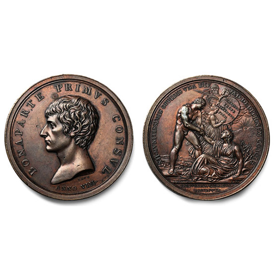 France. First Republic, Napoléon I Bonaparte, as Premier Consul AE Medal.