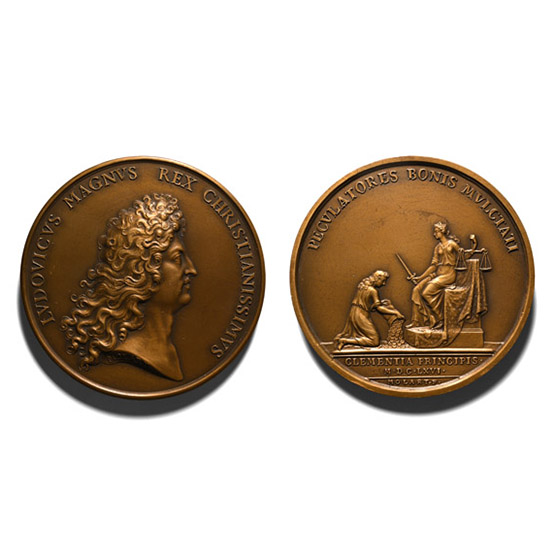 France. Louis XIV AE Restrike Medal.