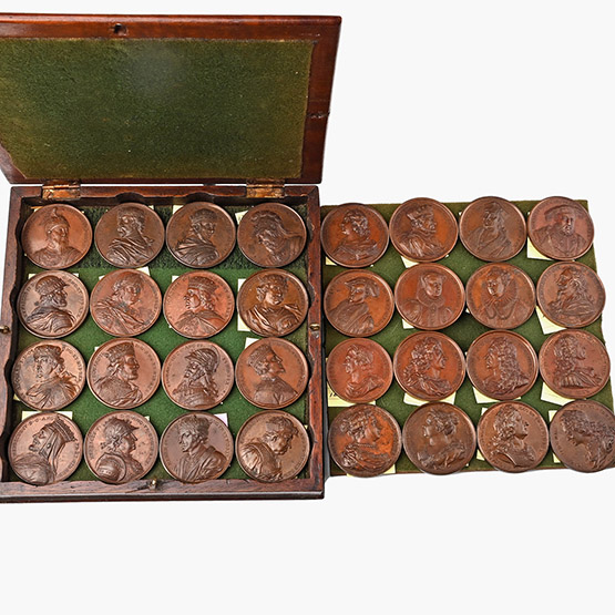 Set of Thirty Two [32] Dassiers Kings and Queens of England AE Commemorative Medals.