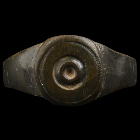 British Celtic Bronze Ring with Concentric Design