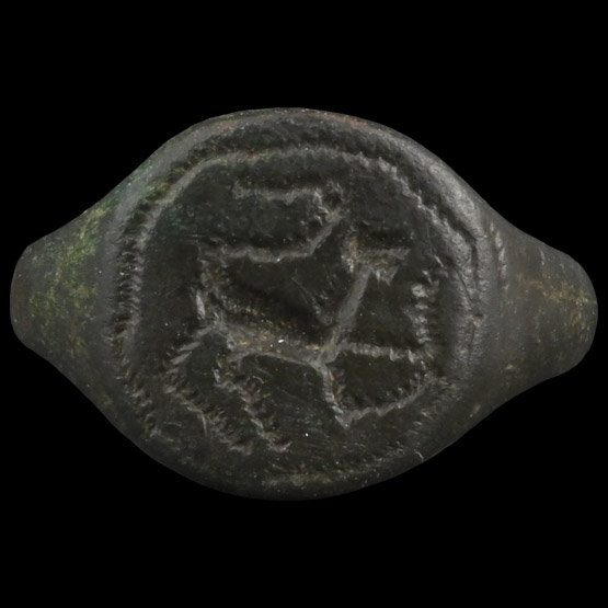 Saxon Bronze Ring with Lion
