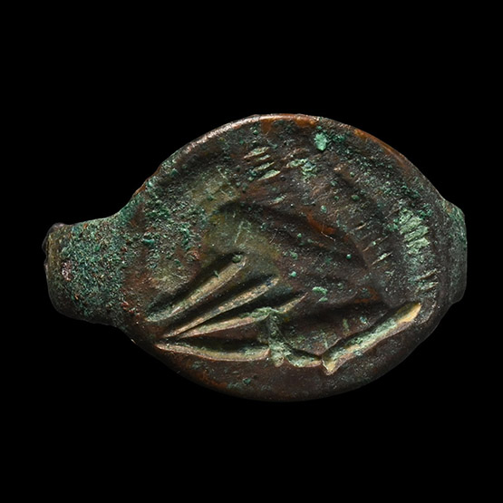Eastern Medieval Bronze Ring with Zoomorphic Design