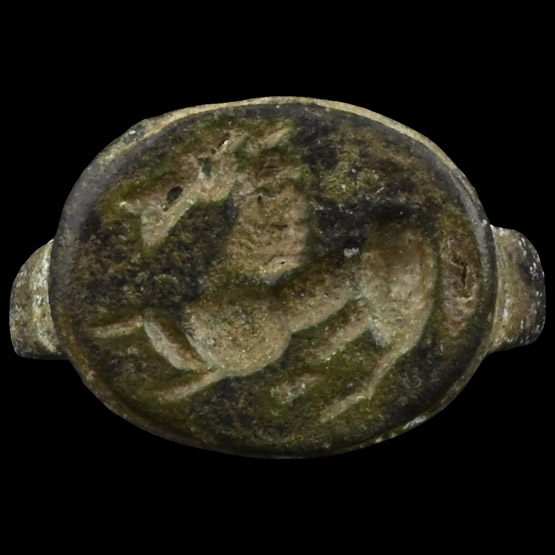 Merovingian Ring with Horse Galloping