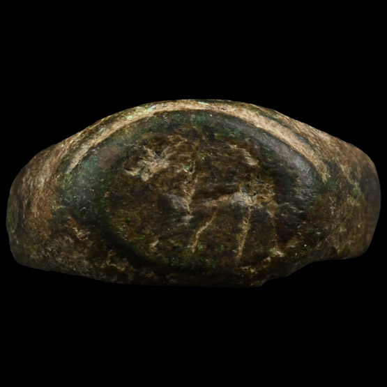 Viking Age Bronze Ring with Horse