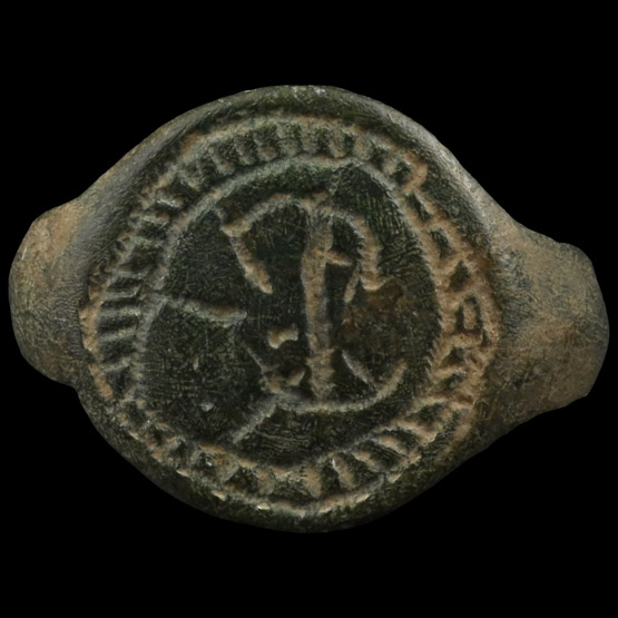 Eastern European Medieval Ring with Chrismon
