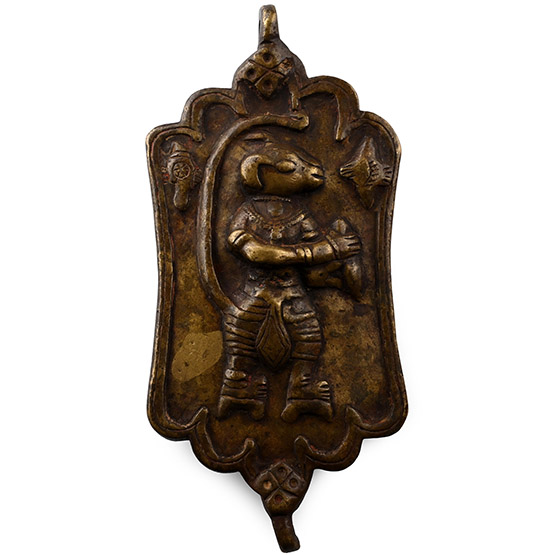 Sacred Copper-Alloy Plaque with Hindu God