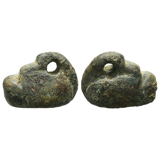 Levant & the Near East Zoomorphic Bronze Weight of 1 1/2 (?) Qedet.