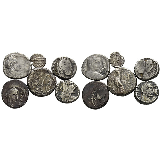 Group of Six [6] Nabataean and Phoenician AR Coins.